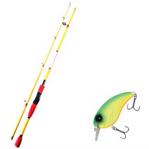 아피스 배스게임 XT 루어 낚싯대 옐로우 + 다미끼 브루트 70 하드베이트 루어 206D MAT TIGER, 1세트