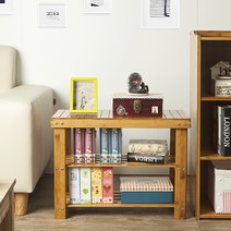 Tree 샤인 우드 의자 겸 2단 선반