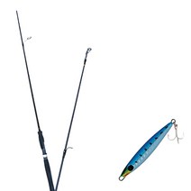 원다 하나린 루어낚싯대 662ML + 다미끼 메탈지그 발해 14g, 014 SPOT BLUE SILVER