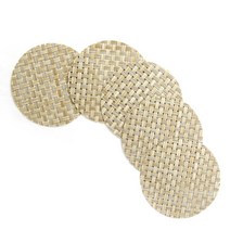 해피툴 럭스크로스 컵받침 5p, 베이지