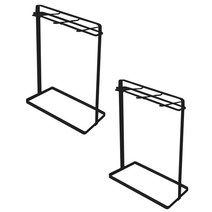 블럭마트 주방 정리 조리 기구 걸이, 블랙, 2개입