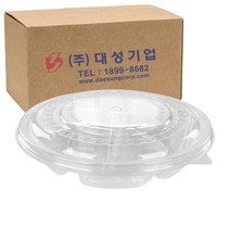 쿡앤락 원형 샐러드 찬용기 5칸 투명 세트, 50개입, 1개