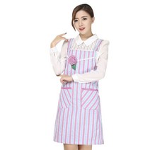 스토어33 스트라이프 장미 앞치마, B, 1개