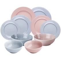 로스트란드 스웨디쉬 그레이스 2인조 10p 세트, 로즈, 아이스그레이블루, 공기 2p + 대접 2p + 접시 17cm 2p + 21cm 2p + 27cm 2p