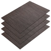마켓감성 유럽스타일 격자 식탁매트 4p, 브라운계열, 45 x 30cm, 1개