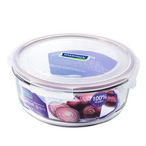 글라스락 퍼플에디션 원형 밀폐용기세트, 1세트, 2050ml 1p
