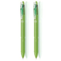 제브라 클립온 슬림 소프트 3C 3색펜 0.7mm, 라이트그린, 2개