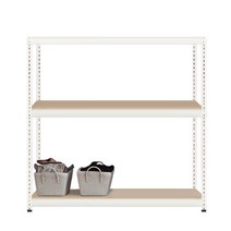 폴던스랙 쉽고 빠른 조립 스탠드선반 1100 x 400 x 900 mm 3단, 화이트
