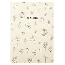 O CHECK DESIGN GRAPHICS LE CAHIER M 노트, FLORAL CREAM, 1개