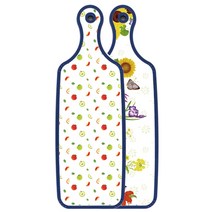 로엠디자인 블루 에디션 양면 서빙 도마 보드 화단, 사과씨, 1개