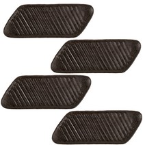 디어리빙 모던플로엣 직사각접시 4p, 블랙