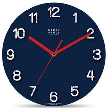 해피바이러스 인테리어 거실 무소음 벽시계, 5008