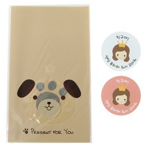 황씨네도시락 비접착 애니멀 봉투 강아지 50p + 뉴 왕관 걸 스티커 50p, 1세트