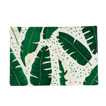 슈퍼식스 보테니컬 일러스트 린넨 테이블 플레이스 단열 매트, 4, 44 x 28 cm