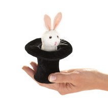 매직캐슬 고급 손가락 인형 모자속토끼, 1개