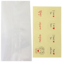 황씨네도시락 투명M봉투 100p + 연인 메시지 스티커 투명 100p, 1세트