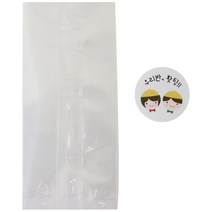 황씨네도시락 투명M봉투 30p + 스티커 노랑모자 우리반 홧팅 30p, 1세트