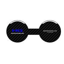 엑스원 LED 카본스타일 컵홀더 그랜져HG 레터링HG 블루, 1개