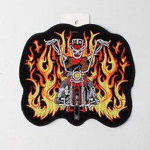 패션포인트 대형 자수 와펜 오토바이 177 x 155 mm, 혼합색상, 1개
