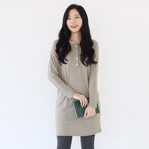 팡팡샵 T 긴 TR줄단추롱티 임부복 수유