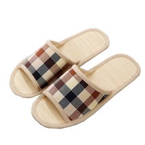 비케이 대나무매트 여름 실내화 슬리퍼, 커피체크, 1개