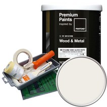 노루페인트 팬톤 우드앤메탈 페인트 반광 1L 세트, 11-0602 Snow White