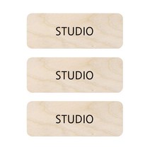 모두의팩토리 자작나무 영어 미니 도어사인 3p, 19.STUDIO