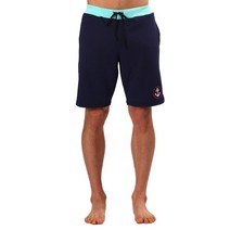 더시럽 남성용 엘바 보드 4부 비치 반바지, 네이비