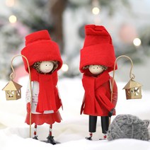 행복한마을 크리스마스 데코소품 빨간두건, 혼합 색상, 1개