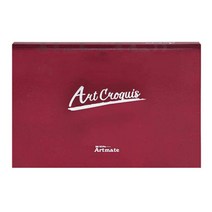 아트메이트 크로키북 양장제본 레드 105g, A4, 80매