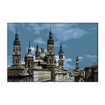 ZKF 십자수 DIY 세트, 1세트, 유럽의 옛 설