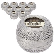 DMC 자수실 펄코튼12 10p, 415번, 120m