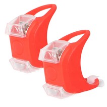 바이크샵 실리콘 LED 라이트 전조등, 레드, 2개입