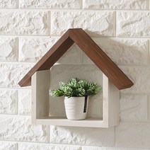 홈스토리 원목 미니하우스 수납선반, 브라운