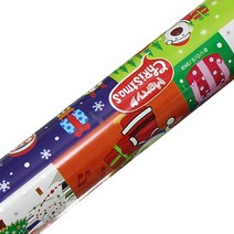 뽀로로 크리스마스 비닐 증착롤 포장지 53cm x 12m, 군청1, 1개