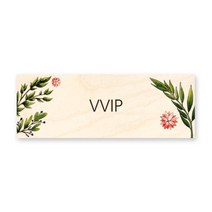 모두의팩토리 그린 도어사인 자작나무 디자인 문패, 24 VVIP