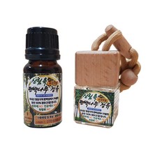 편백아트 프리미엄 정유 방향제 끈형 사각 본품 8ml + 리필 10ml, 1세트