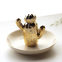 리버그린 금장 쥬얼리홀더 트레이, 선인장 A타입