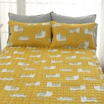 지베딩 슬리피캣 마이크로 모달 패드겸카페트, 옐로우