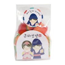 황씨네도시락 새해복쿠키받침M투명세트 20p + 새해복 스티커 한복소년 20p, 1세트