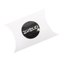 황씨네도시락 반달상자 화이트 20p + 원형 감사합니다 스티커 블랙 20p, 혼합 색상, 1세트