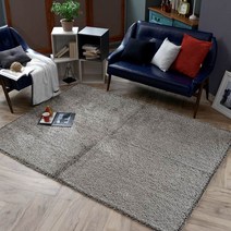 가온길카페트 럭셔리 샤기 로체 사각 카페트 + 발매트 랜덤 발송