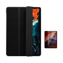 라이노 클래식 스마트커버 케이스 + 강화유리 세트, 블랙