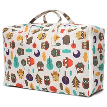 하늬통상 패브릭 이불정리함 부엉이 초특대형 70 x 50 x 28 cm, 1개