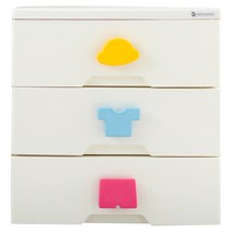 보노하우스 키즈플러스 서랍장 3단, 랜덤 발송(손잡이), 1개