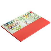 종이문화 양면색상지 뉴씨플레인 No46 연한빨강색 60p, A3, 60개입