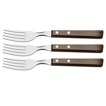 트라몬티나 트레딕셔널 우드핸들 커트러리 점보 포크, 혼합색상, 3개