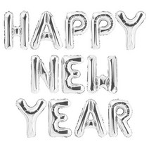 파티팡 은박풍선세트 HAPPY NEW YEAR, 실버, 3세트