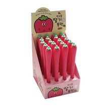 핑크풋 2000 딸기볼펜 0.7mm, 핑크, 20개입