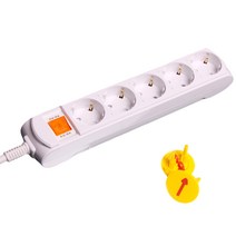 지앤탭 멀티탭 접지형 5구 3호 GS-C10A5 + 안전커버 2p 랜덤 발송, 2.5m, 1세트